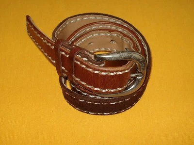 WOMEN'S J. CREW BROWN MADE IN U.S.A. SUEDE LEATHER BELT SIZE 28".. - Image 1 of 4