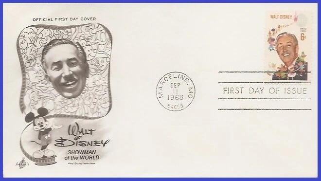 USA4 #1355 U/A ARTCRAFT FDC   Walt Disney - Image 1 of 1