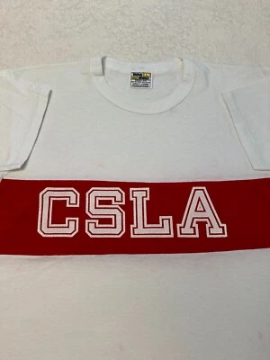 Vintage 1970s 70s California State University Los Angeles Velva Sheen T-Shirt, L - Image 1 of 4