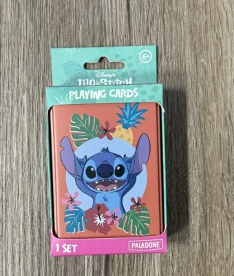 New Paladone Disney Stitch Playing Cards in Collectible Storage Tin - Image 1 of 4