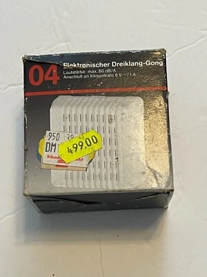 Timbre de puerta de gong de 3 sonidos empotrado marrón y blanco Foto 1 de 3