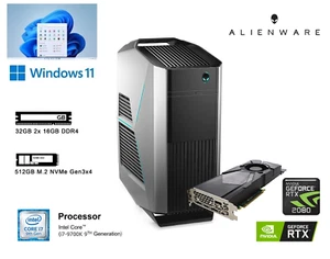 Alienware Aurora R8 Core i7-9700K 32 GB RAM 512 GB M.2 NVMe Gen3x4 RTX 2080 OC W11 - Foto 1 di 16
