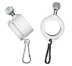 Rotating Flag Mounting Ring Clips 2 Pack fits 1” Outside Diameter Flagpoles - Picture 1 of 2