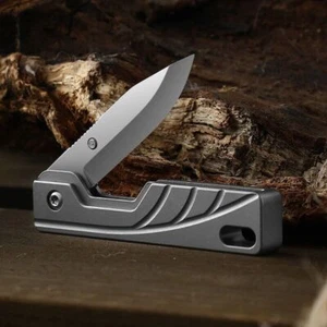 Mini Titanium Pocket Folding Blade Knife Letter Box Opener Outdoor EDC Keychain. - Picture 1 of 11