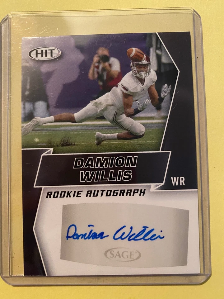 A41,768 - 2019 SAGE HIT Autographs Black #A82 Damion Willis - Image 1 of 1
