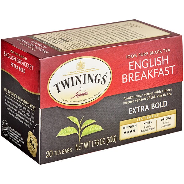 Twinings английский завтрак очень сильный чай пакетики - 20/коробка - Изображение 1 из 3