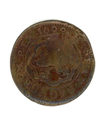 Spain  España Felipe III 4 Maravedis 1600 Segovia C 1604 Granada VF KM 16 - Image 1 of 2