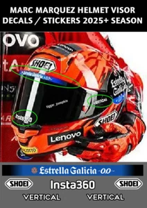 Calcomanías de visera pegatinas para casco Márquez 2025 ¡TEMPORADA NUEVA!! - Imagen 1 de 1