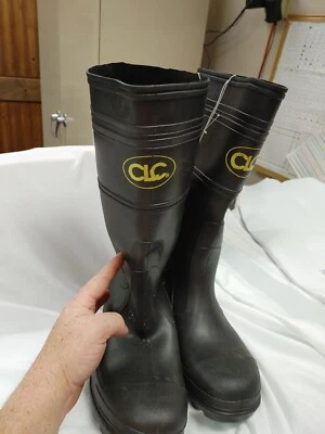 Botas de Lluvia Primavera Equipo de Trabajo CLC Negras PVC Para Hombre Botas de Lluvia Talla 10 Nuevas Altas. I Cy Foto 1 de 4