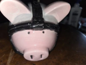 Ceramic Pink and White Piggy Bank Money Collect - Picture 1 of 5