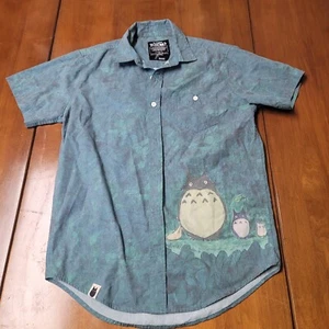 Vintage My Neighbor Totoro Button Short Sleeve Shirt Sz XS - Picture 1 of 6