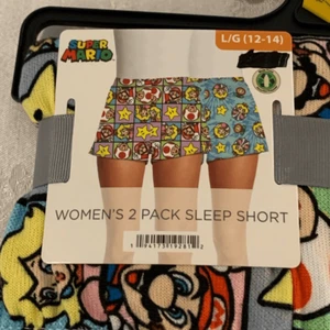 Nintendo Super Mario Brothers Sleep Short Set 2 Pack NWT Womens Sz Large 12/14 - Picture 1 of 6