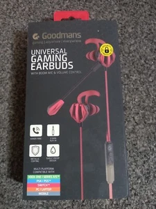 Goodmans Universal Gaming Ear Buds - Rot - Neu - Bild 1 von 7