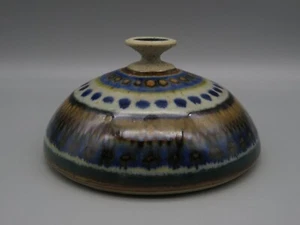 Vtg. Ralph Lodewick Multicolored Glazed Weed Pot Vase by Oregon Potter Master - Picture 1 of 9
