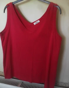 Size 24 Elvi Shocking Pink Sleeveless T shirt - Picture 1 of 1