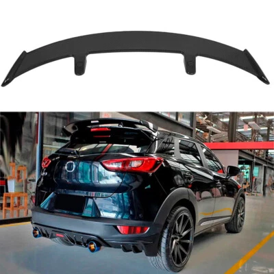 Carbon Style ABS Rear Trunk Roof Spoiler Wing Lip For Mazda CX-3 CX3 2016-2021 - Image 1 of 4