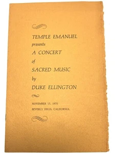 Programa vintage de concierto de música sacra de Beverly Hills 1970 de Duke Ellington - Imagen 1 de 6