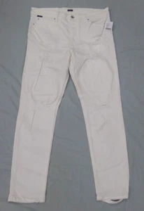 BDG Mens Sz 34x30 White Skinny Stretch Urban Outfitters Denim Distressed Pants - Picture 1 of 5