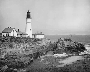 Light House Portland Maine1902 8x10 reimpresión de foto antigua - Imagen 1 de 1