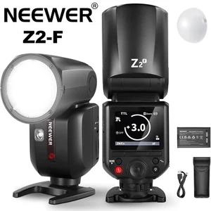 NEEWER Z2-F Z2F 2.4G TTL Round Head Flash Speedlite w Dome Diffuser for Fujifilm - Picture 1 of 9