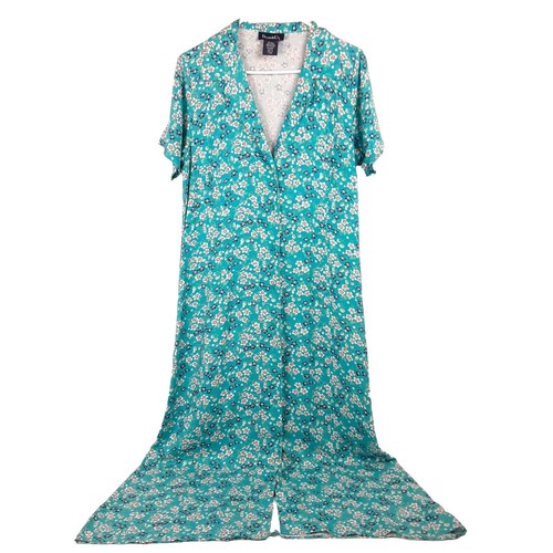 PALM ANGELS Maxi abito floreale DENIM & CO taglia M prateria con bottoni casetta