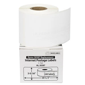 8 Rolls of 100 3-Part Internet Postage Labels for DYMO® LabelWriters® 30387 - Picture 1 of 8