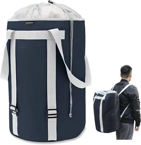 Laundry Basket Hamper Dirty Clothes Large, Dark Blue - Picture 1 of 6
