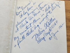 Captain USAF Melvin Ostlin SIGNED Space Age Thinking Out Loud 1962 1st Ed. COA - Picture 1 of 6