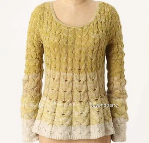 NEW Anthropologie Fading Stitch Pullover by Sparrow Size S & L - Picture 1 of 5