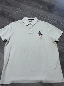 Polo Ralph Lauren Herren Big Pony Polo Gr. XL USA amerikanische Flagge Custom Slim Fit - Bild 1 von 6