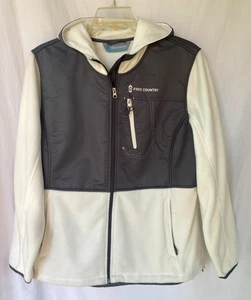FREE COUNTRY..WHITE & GRAY..LIGHTWEIGHT..FLEECE..JACKET..HOOD..NWOT..WOMEN 2X - Picture 1 of 5