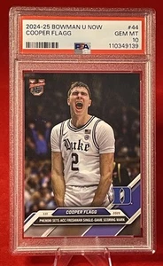 2024-25 BOWMAN U NOW #44 COOPER FLAGG PSA 10 Duke Blue Devils Phenom SP /8,444 - Picture 1 of 3
