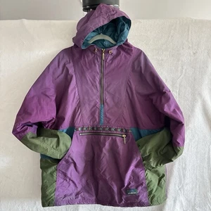 Vtg LL Bean Pullover Jacket Mens XL Aztec Thinsulate Hooded Nylon 90s John Mayer - Picture 1 of 10
