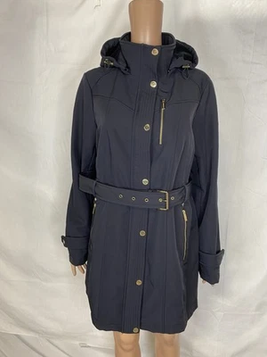 Chaqueta softshell Michael Kors para mujer frontal a presión talla L azul medianoche Foto 1 de 4