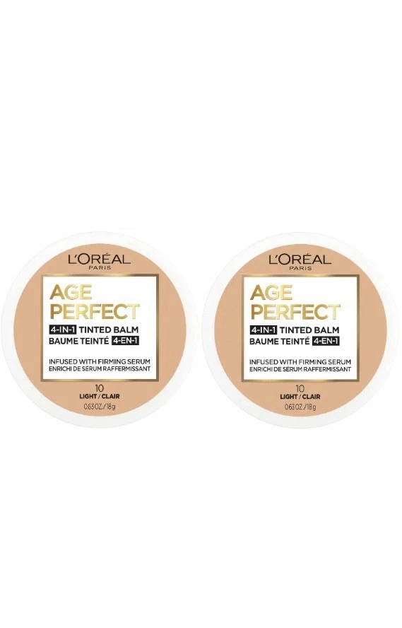 (2 Pack) L'Oreal Age Perfect 4-in-1 Tinted Balm Foundation - #10 LIGHT - Image 1 of 1