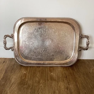 Lipman Bros electro tray silver plate copper old English repro footed ep lead - Picture 1 of 24