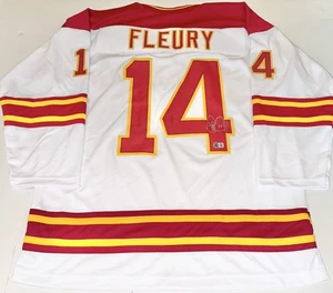 Theo Fleury Calgary Flames signed Custom jersey autographed #2 Beckett Witness - Picture 1 of 3