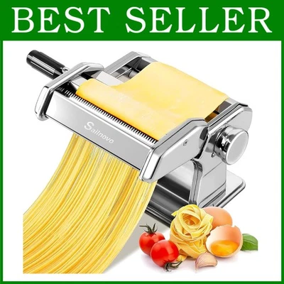 180 Roller Pasta Maker, 9 Settings, 2-in-1 Noodles Cutter - Image 1 of 4
