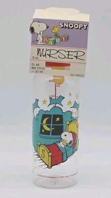 Biberón de bebé Snoopy hora de acostarse Woodstock Snoopy contar ovejas de colección alimentación Foto 1 de 2