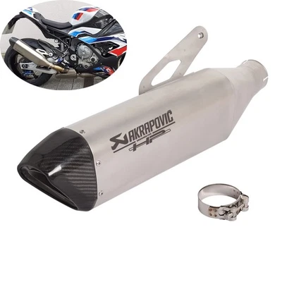 For BMW S1000RR M1000RR 2019-2025 Exhaust Tips 60mm Muffler Silencer Carbon Pipe - Imagem 1 de 4