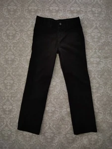 Chaps 10 Regular Boys Black Flat Panel Chino Pants Schoolwear Uniform Holidays - Picture 1 of 3