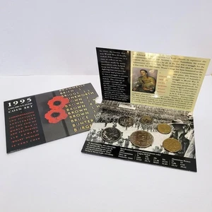 1995 6 Coin Mint Set - Commemorating The 50th Anniversary of the End of  WW 11 - Picture 1 of 5