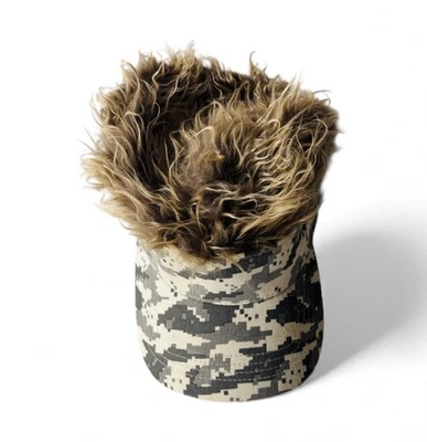 Hip-hop Baseball Cap With Spiked Hairs Wigs Adjustable Sun Visor - Image 1 of 4