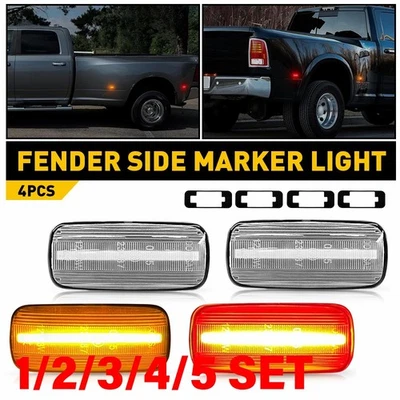 Juego de 1-5 luces marcadoras dobles para Dodge Ram 2500 HD 3500 HD 2010-2018 Foto 1 de 4