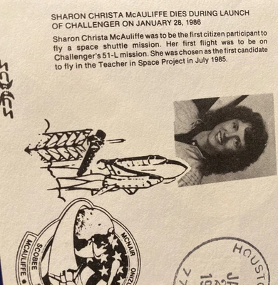 CHALLENGER STS-51-L SPACE DISASTER -TEACHER MCAULIFFE DIES AT LAUNCH 28 JAN 1986 - Image 1 of 4