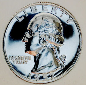 1957 PROOF WASHINGTON **SILVER** EXQUISITE PIECE! FLAWLESS GEM! WOW NR #1401_374