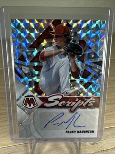 Packy Naughton Autograph 2022 Panini Mosaic Scripts Silver Prizm #SCPN Cardinals - Picture 1 of 2