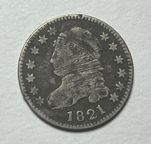 1821 gedeckelte Büste Groschen - zirkuliert Anfang 10 Jh.; S085 - Bild 1 von 2