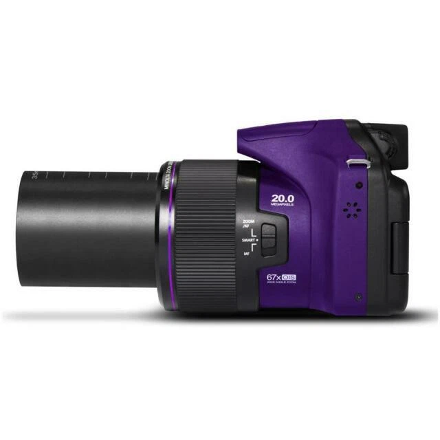 Minolta ProShot MN67Z-P 20 MP Bridge Digital Camera - Purple (ELBMN67ZP)