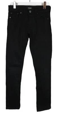 Jack&Jones Slim / Glenn Vaqueros Hombres W30/L32 Negro Botón Fly Ajustada - Imagen 1 de 4